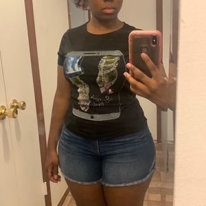 Girl power black tee from Nalie Collection